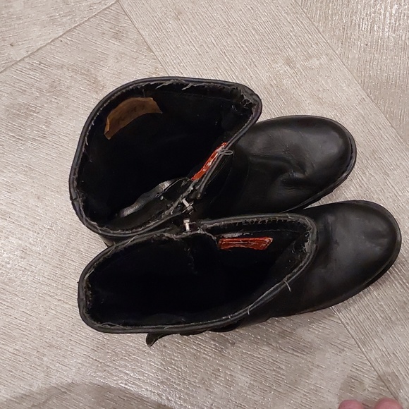 Harley-Davidson Womens Motorcycle Black Leather Boots Size 5.5 - Picture 4 of 11